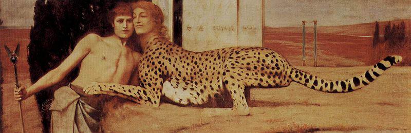 Fernand Khnopff The Sphinx, or, The Caresses china oil painting image